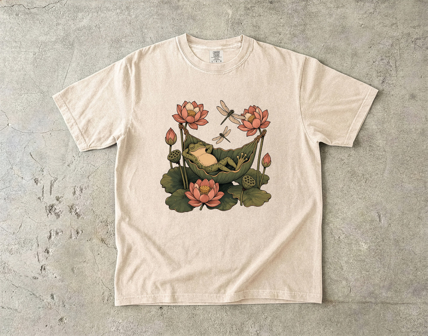 Cute Frog Lily Pad -Comfort Colors T-shirt
