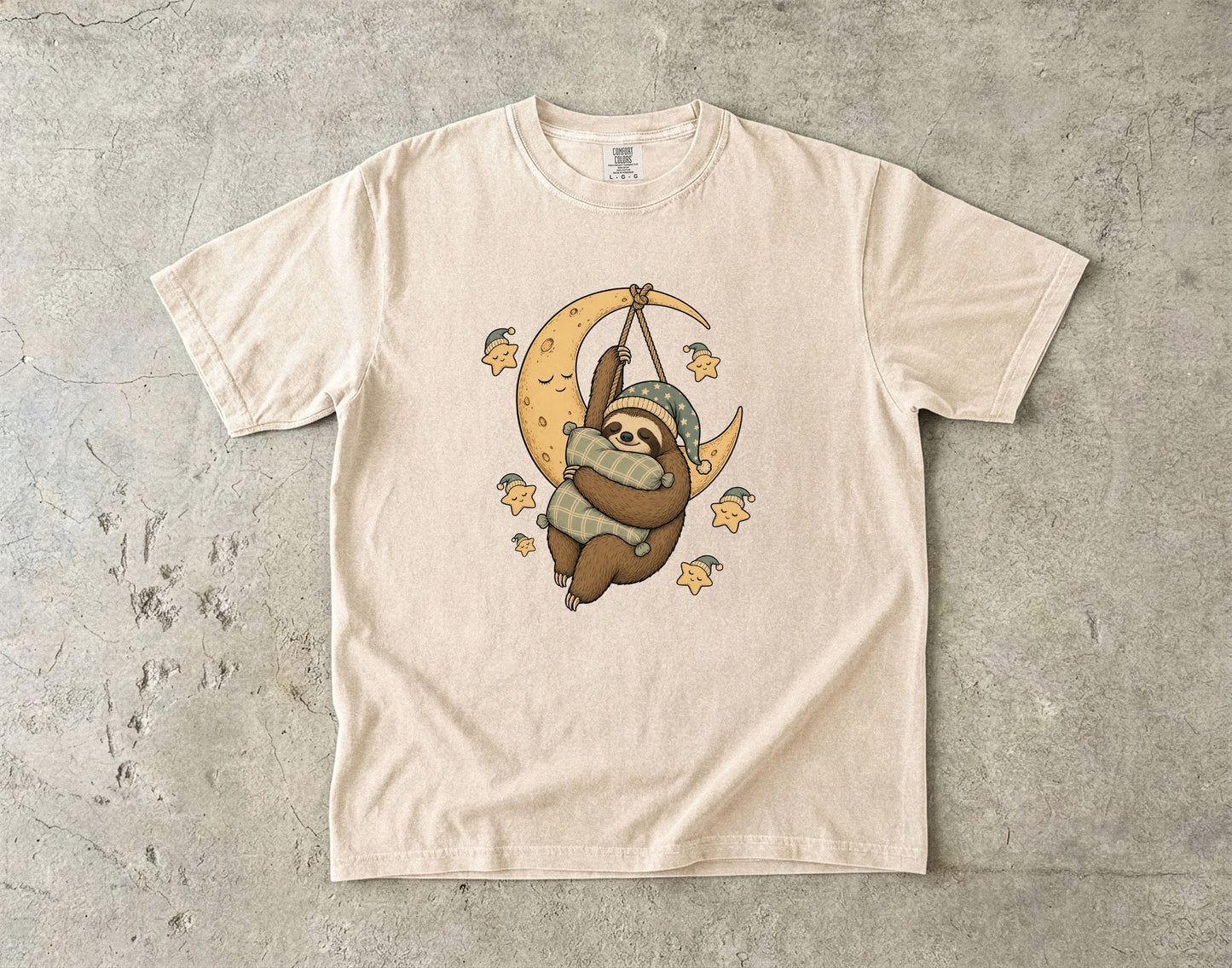 Moon Swing Sloth -Comfort Colors T-shirt