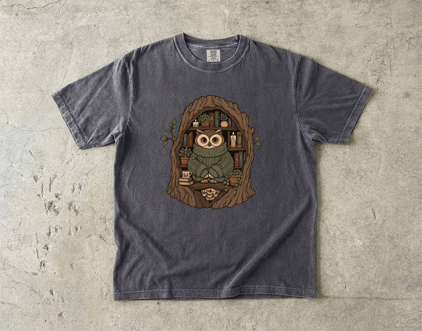 Owl Reading Nook -Comfort Colors T-shirt