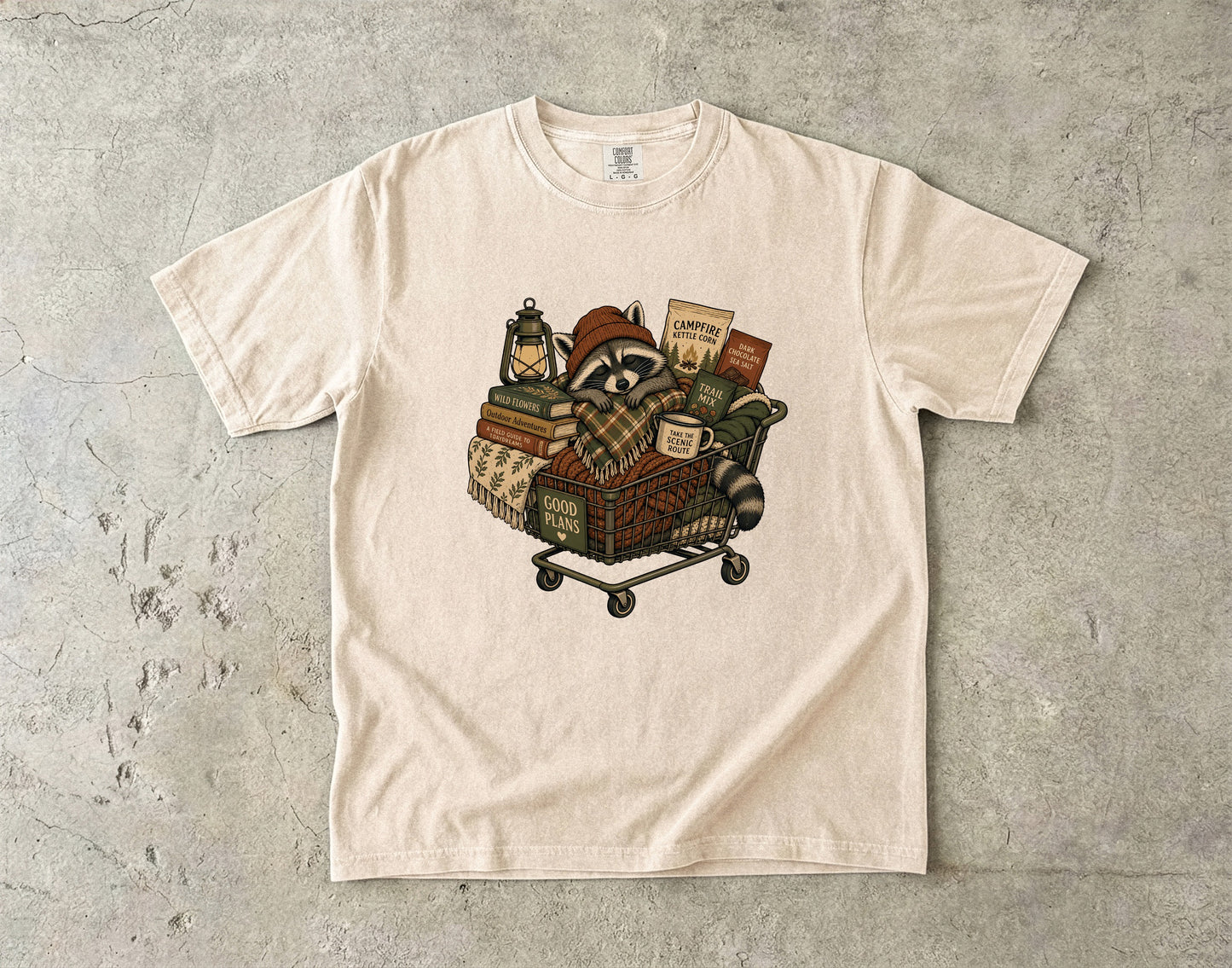 Raccoon Snack Cart -Comfort Colors T-shirt