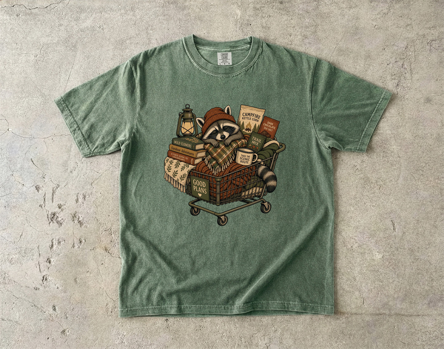 Raccoon Snack Cart -Comfort Colors T-shirt