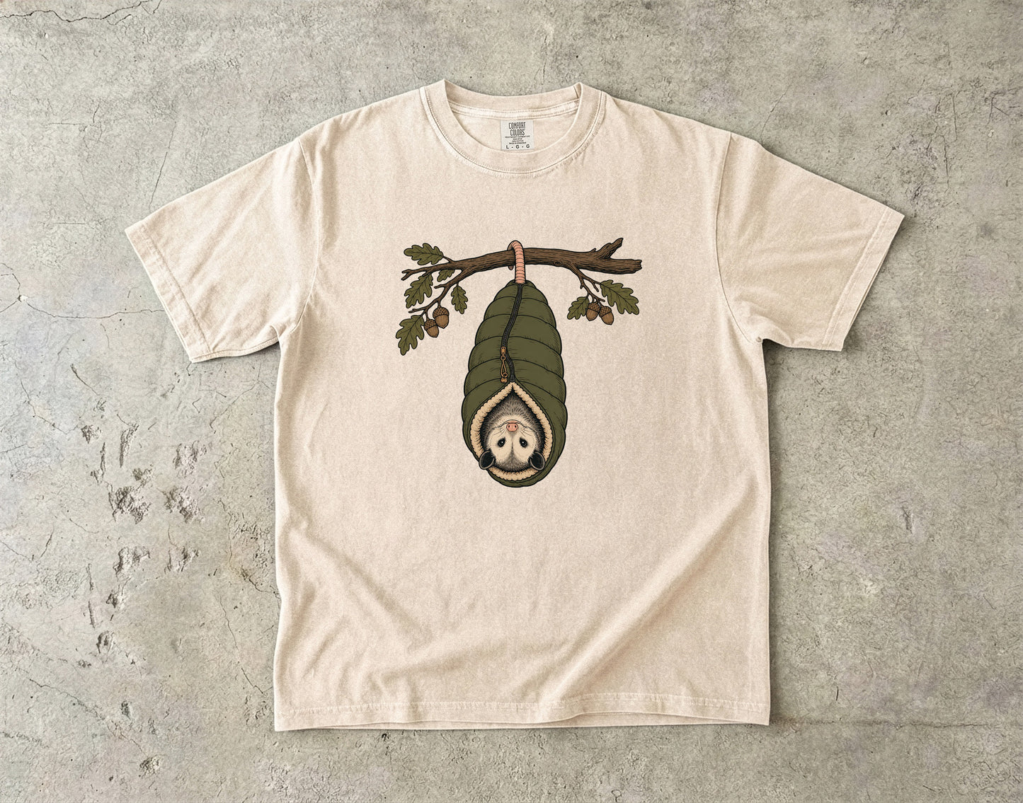 Sleeping Bag Opossum-Comfort Colors T-shirt