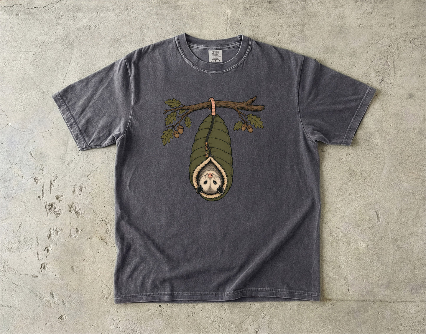 Sleeping Bag Opossum-Comfort Colors T-shirt