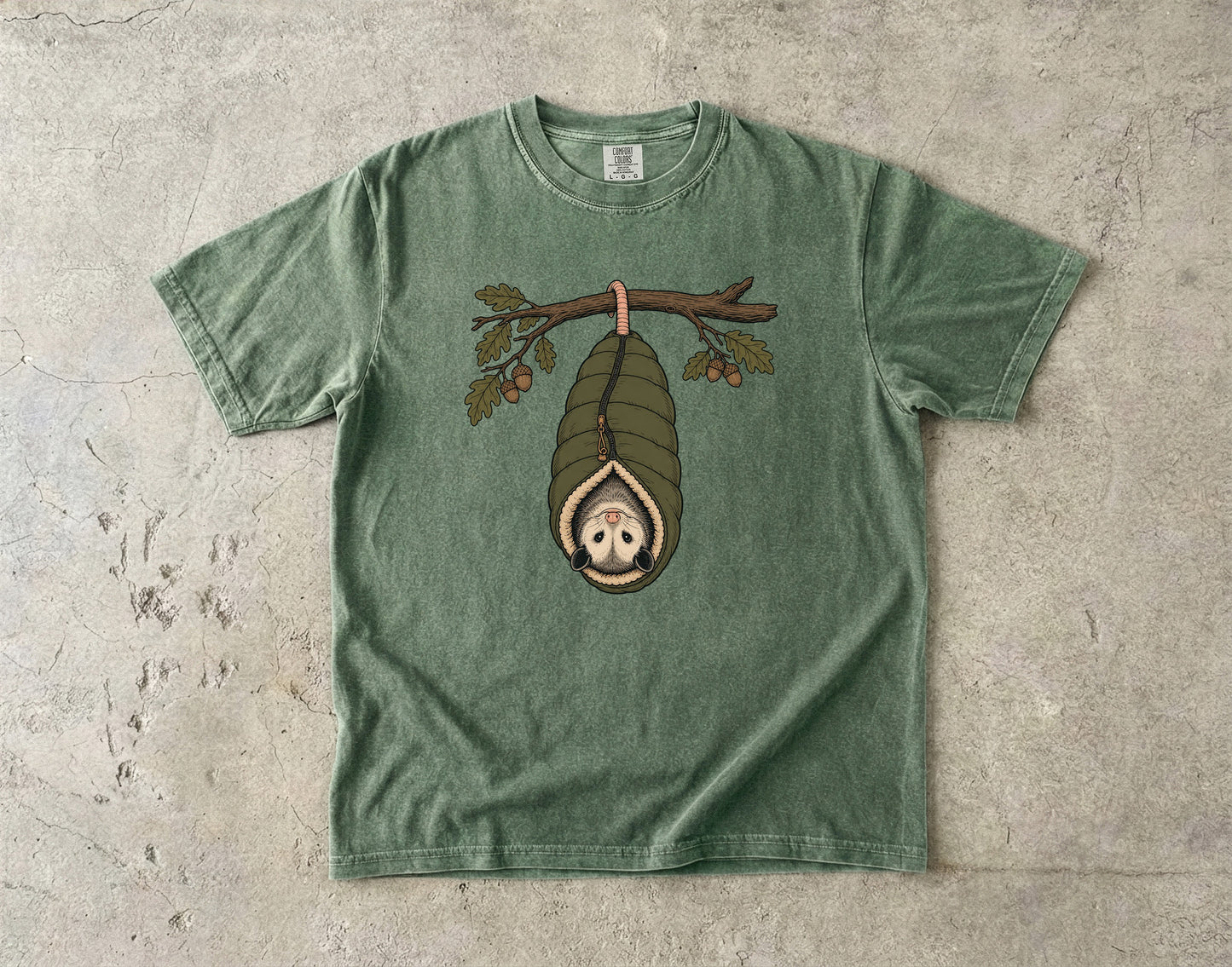 Sleeping Bag Opossum-Comfort Colors T-shirt