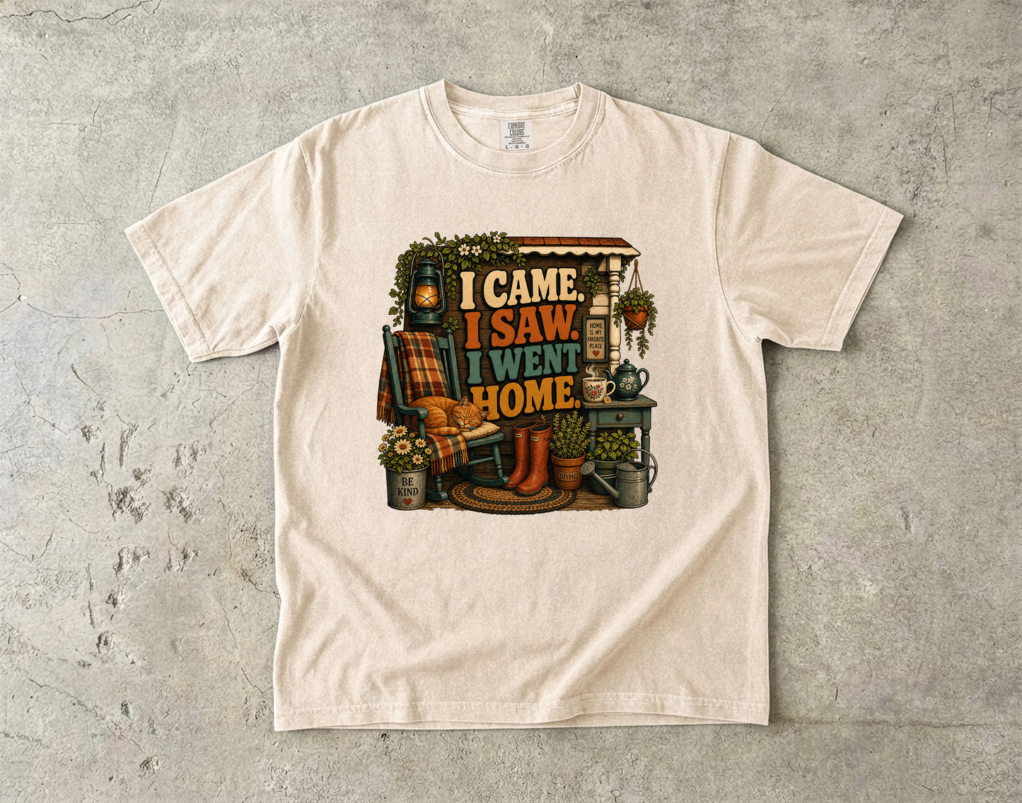 I Came I Saw I Went Home Introvert -Comfort Colors T-shirt