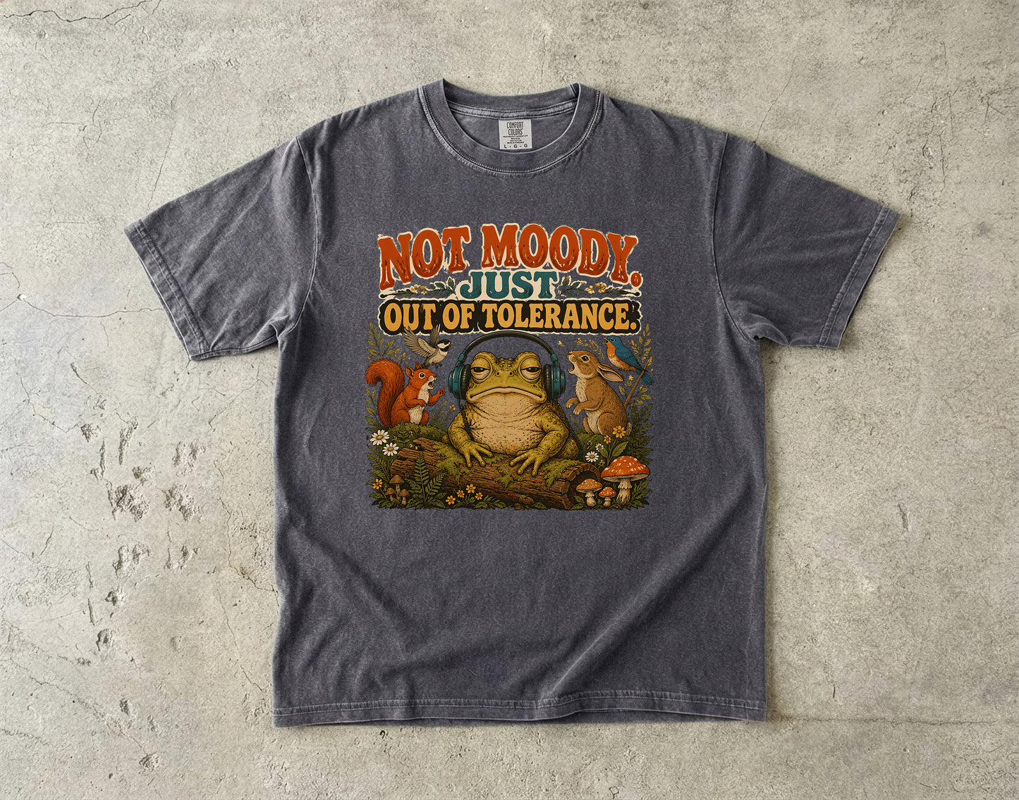 Not Moody Just Out Of Tolerance Toad -Comfort Colors T-shirt