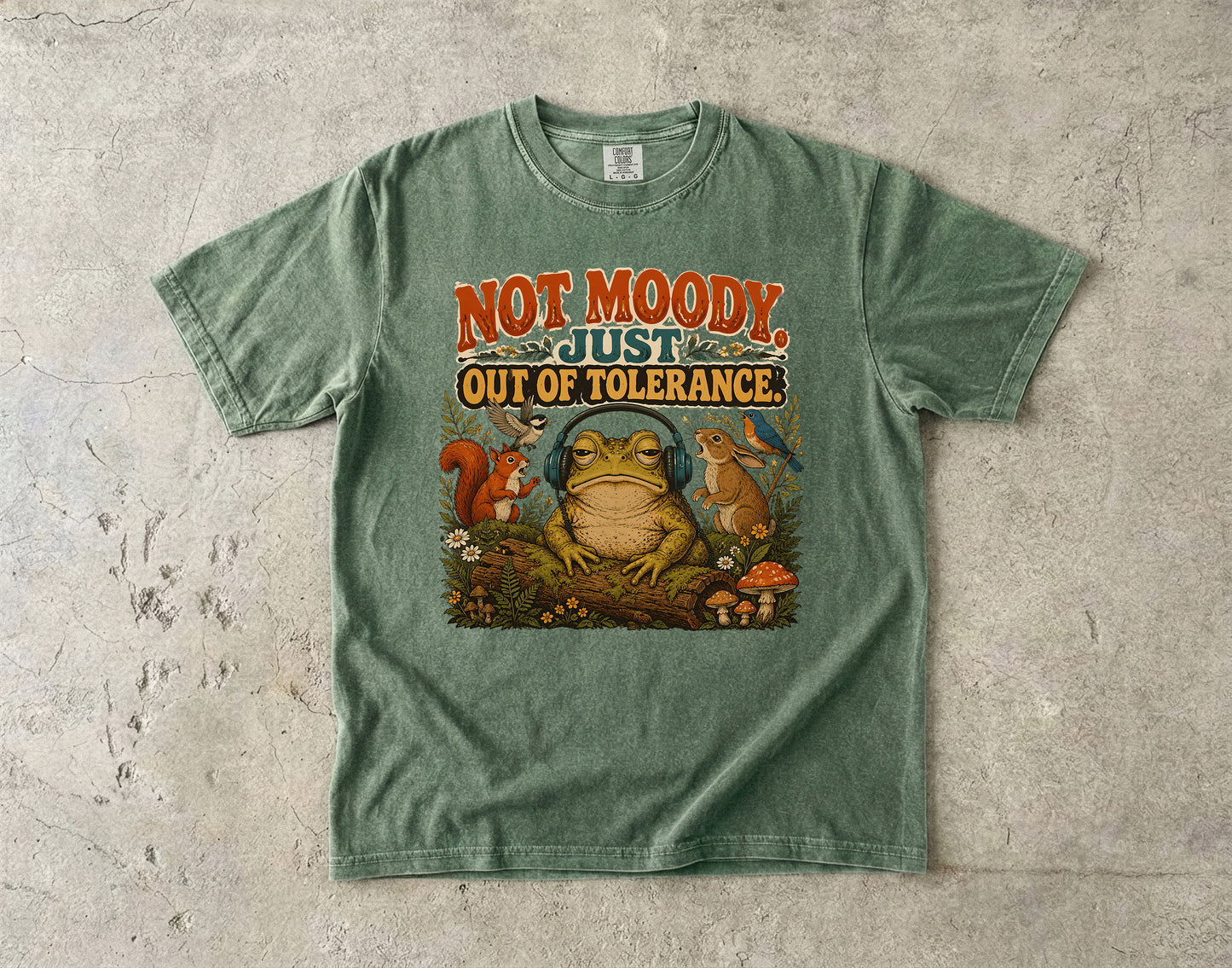Not Moody Just Out Of Tolerance Toad -Comfort Colors T-shirt