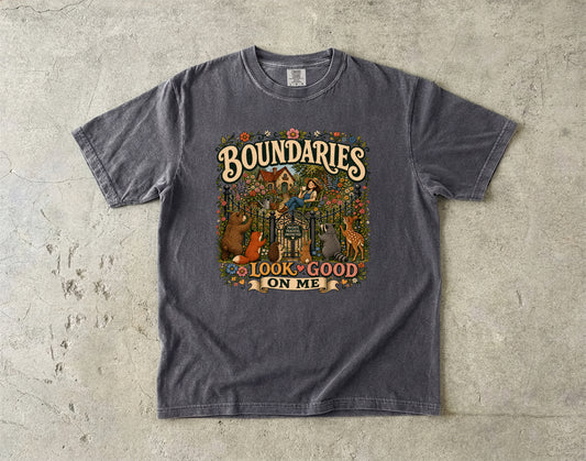 Boundaries Look Good On Me-Comfort Colors T-shirt