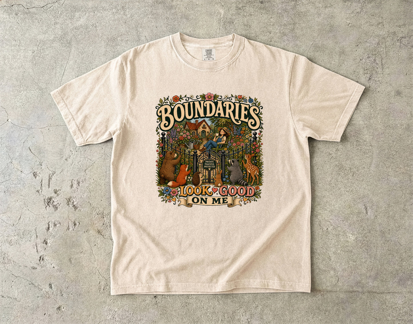 Boundaries Look Good On Me-Comfort Colors T-shirt