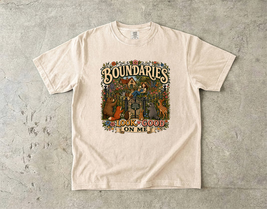 Boundaries Look Good On Me-Comfort Colors T-shirt