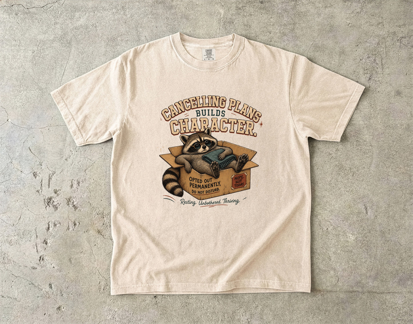 Canceling Plans Builds Character Tee -Comfort Colors T-shirt