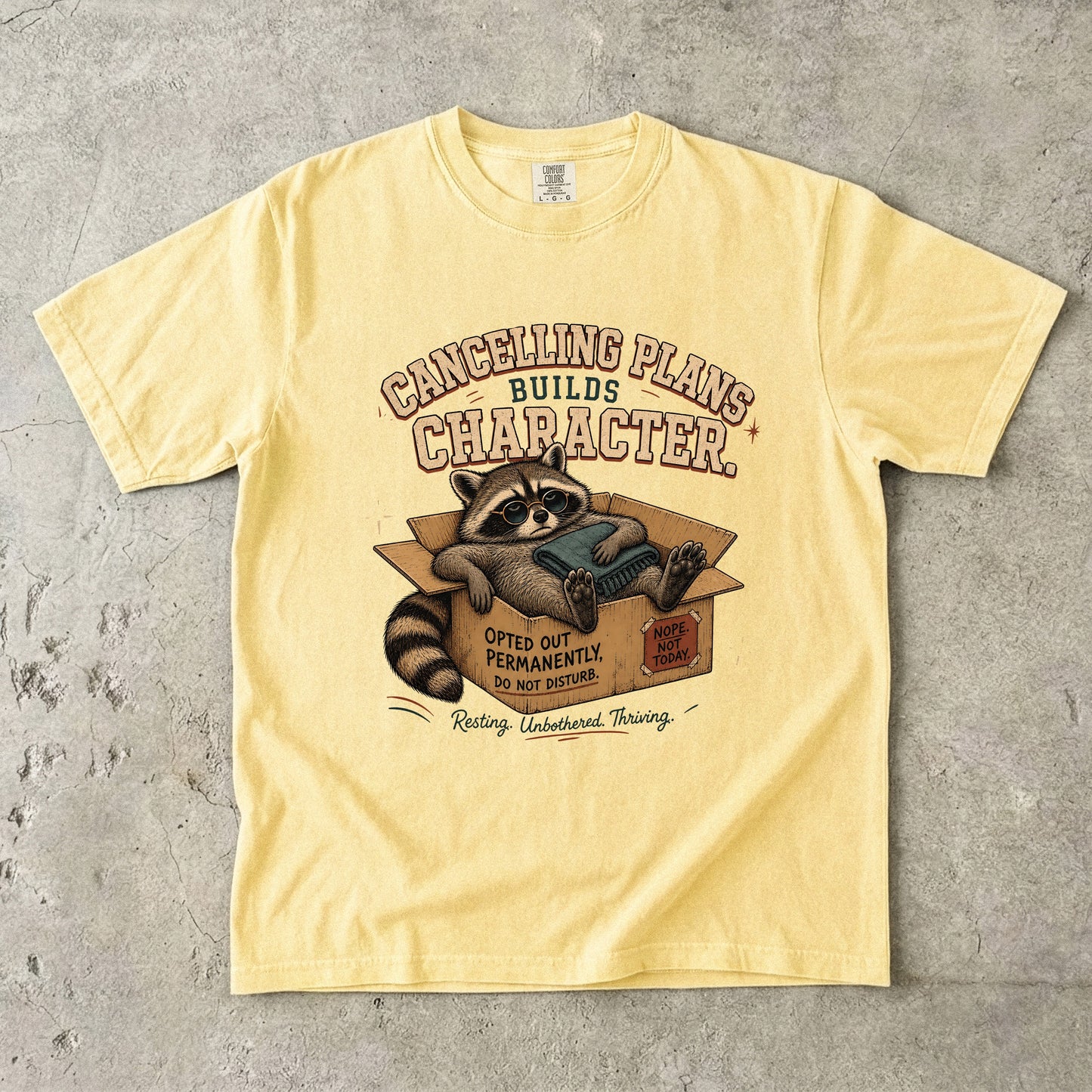 Canceling Plans Builds Character Tee -Comfort Colors T-shirt