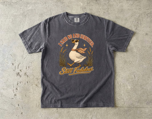 Boundary Shirt for Women – I Said No and Survived Goose Tee -Comfort Colors T-shirt