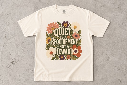Introvert Self Care Shirt – Quiet Is a Requirement Not a Reward -Comfort Colors T-shirt