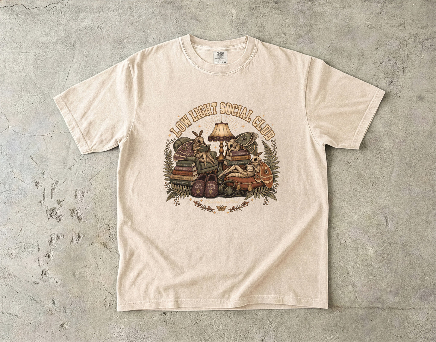 Low Light Social Club Introvert Moth Shirt|Comfort Colors T-shirt
