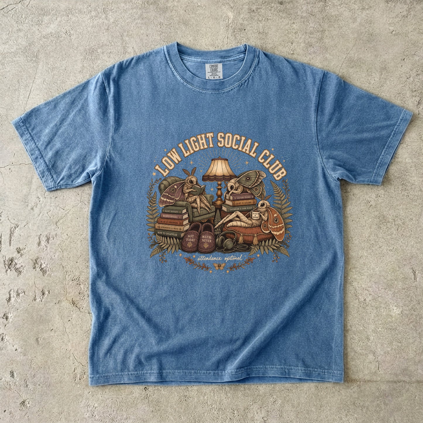 Low Light Social Club Introvert Moth Shirt|Comfort Colors T-shirt