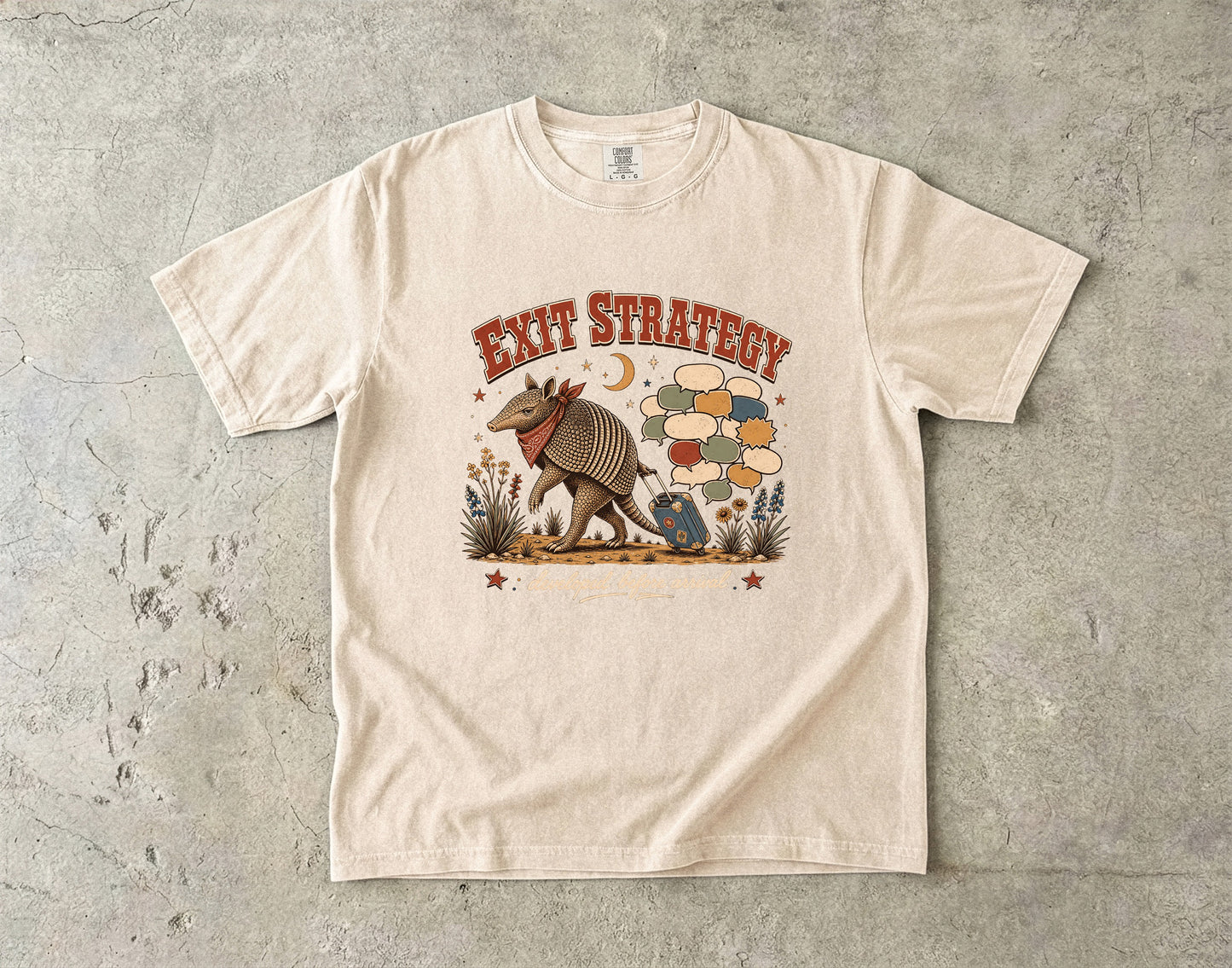 Exit Strategy Developed Before Arrival Introvert Shirt|Comfort Colors T-shirt