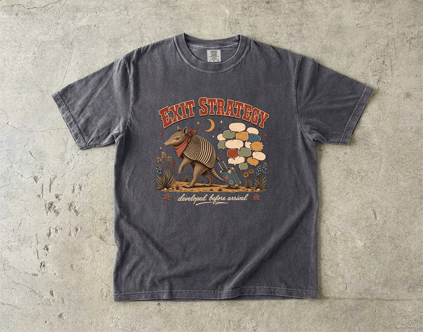 Exit Strategy Developed Before Arrival Introvert Shirt|Comfort Colors T-shirt