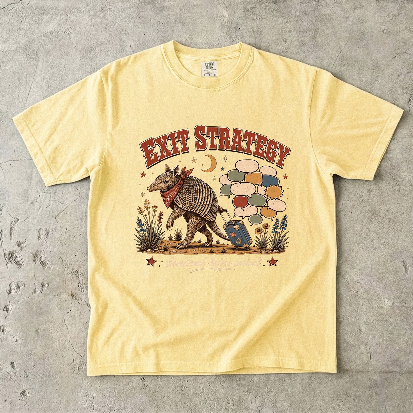 Exit Strategy Developed Before Arrival Introvert Shirt|Comfort Colors T-shirt
