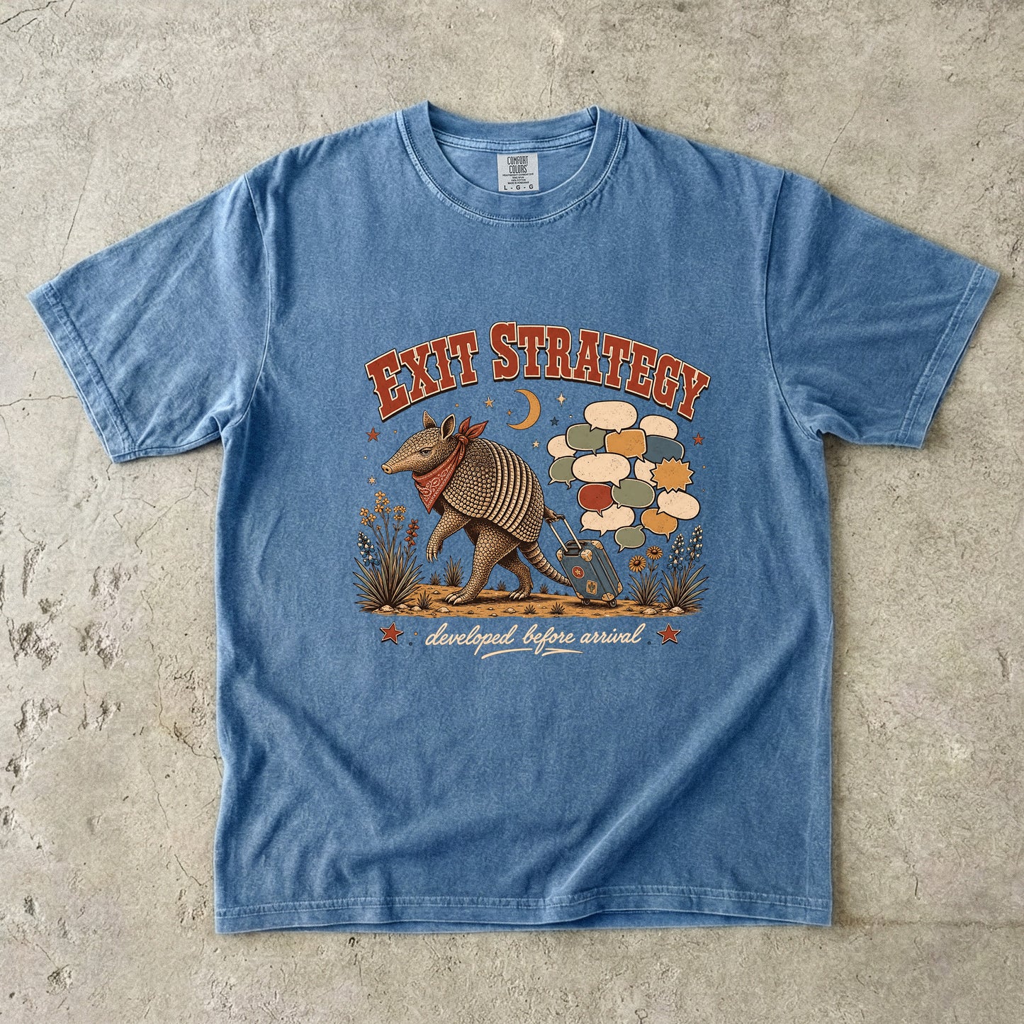 Exit Strategy Developed Before Arrival Introvert Shirt|Comfort Colors T-shirt