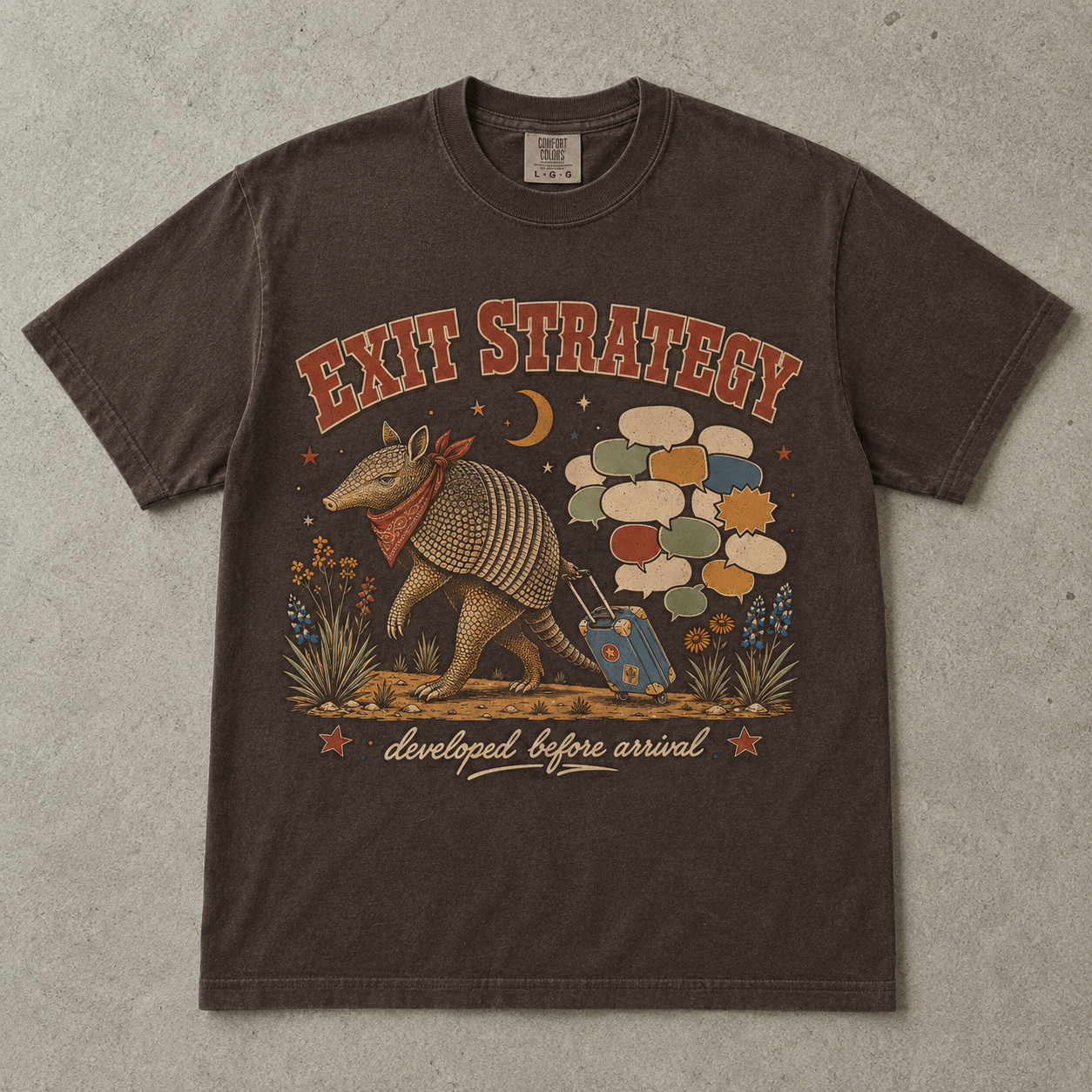 Exit Strategy Developed Before Arrival Introvert Shirt|Comfort Colors T-shirt