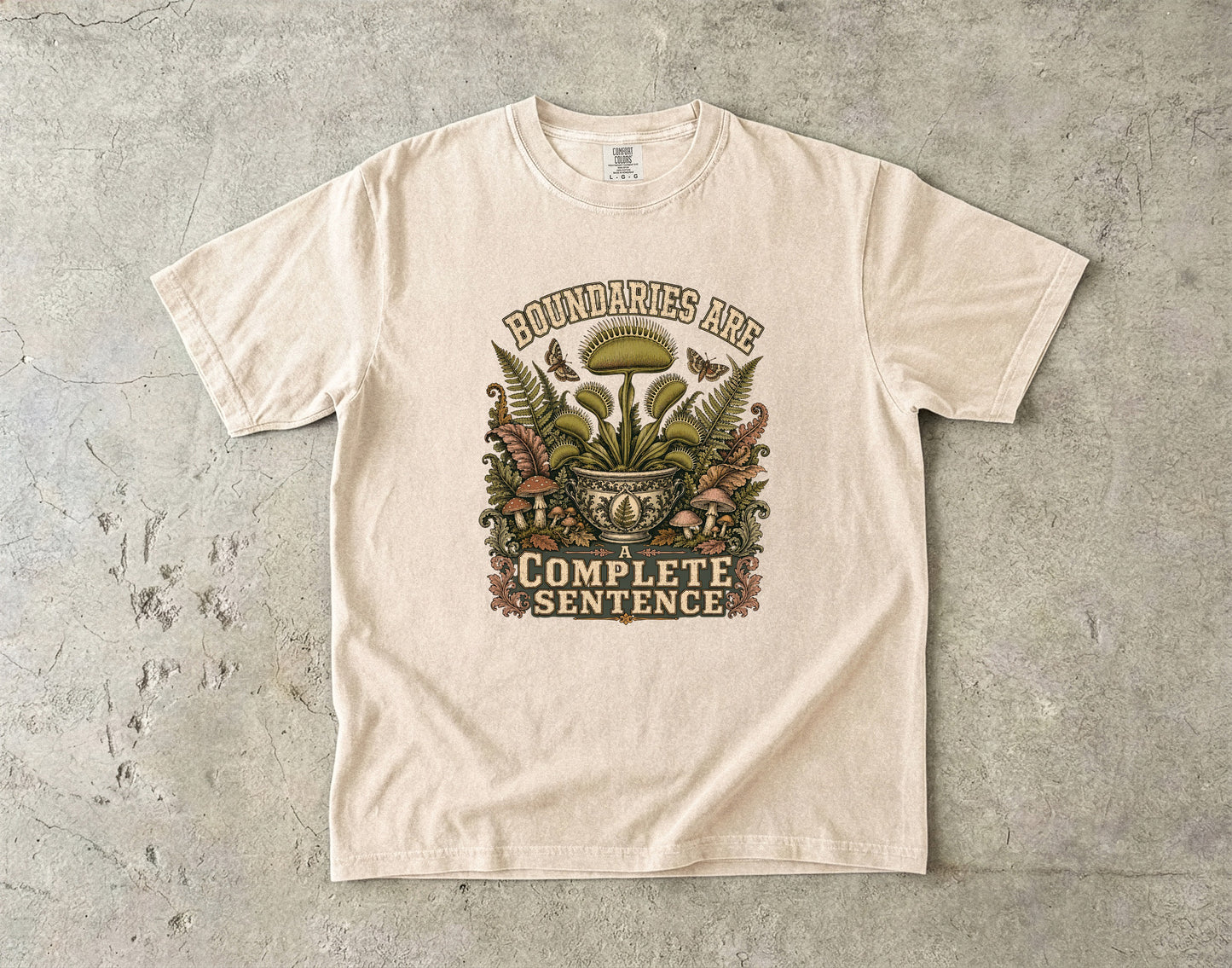 Boundaries Are a Complete Sentence Botanical Shirt| Colors T-shirt