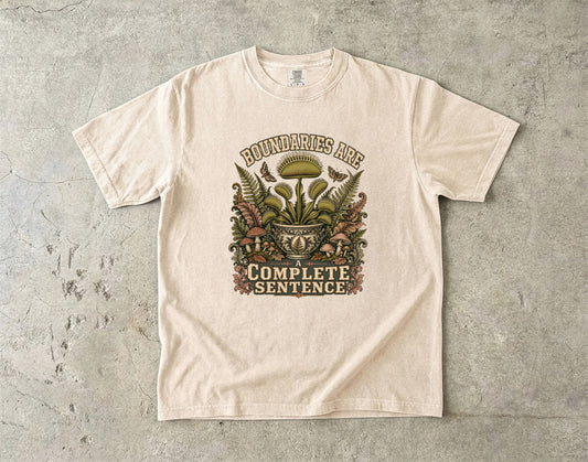 Boundaries Are a Complete Sentence Botanical Shirt| Colors T-shirt