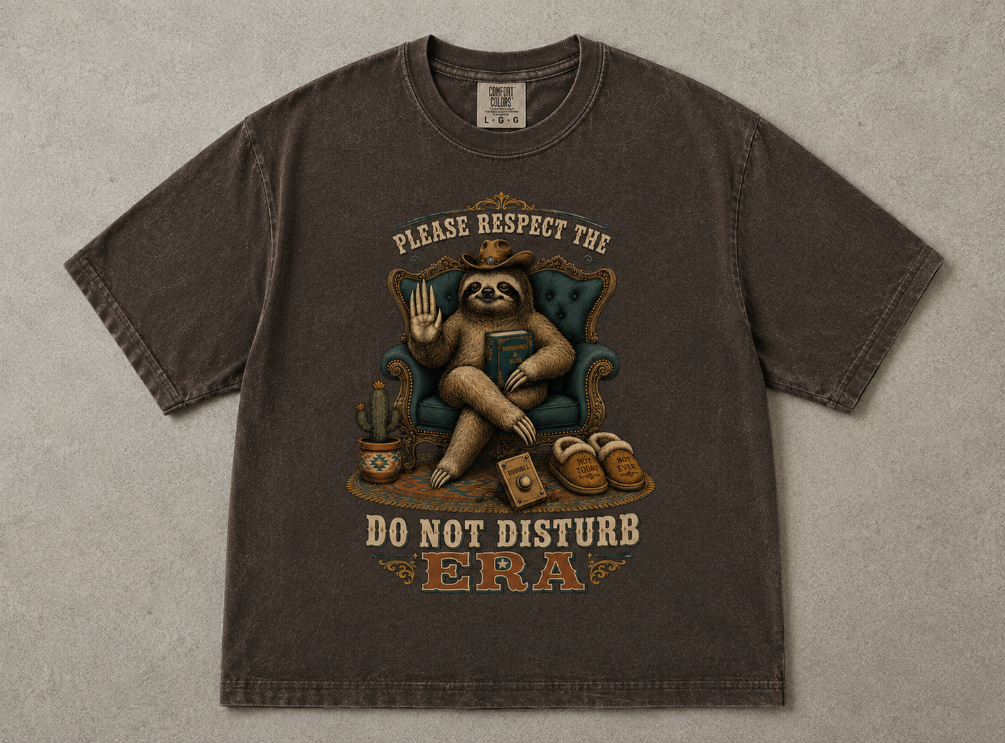 Do Not Disturb Era Funny Introvert Sloth Shirt|Comfort Colors T-shirt