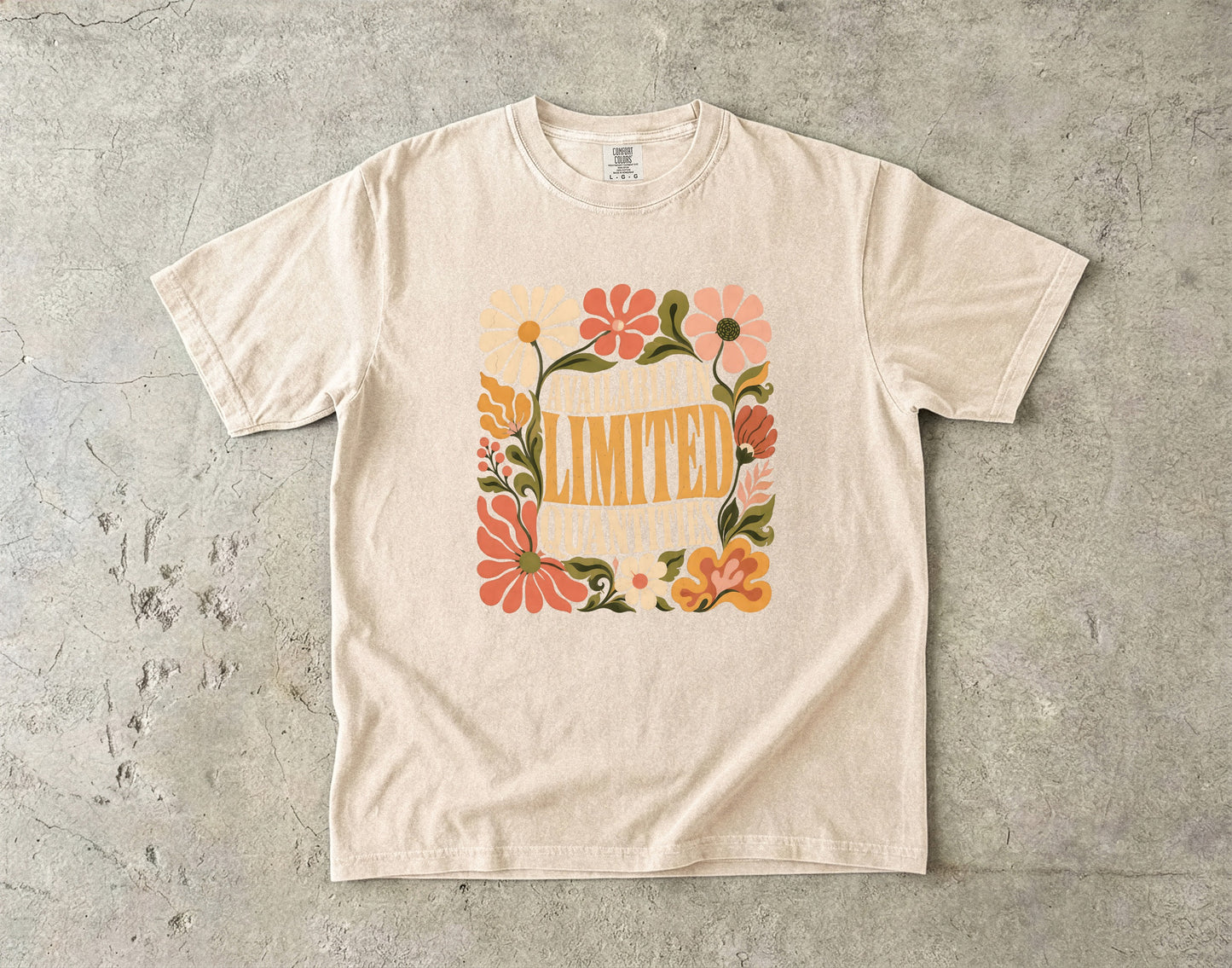 Available in Limited Quantities Shirt | Retro Introvert Floral Tee -Comfort Colors T-shirt