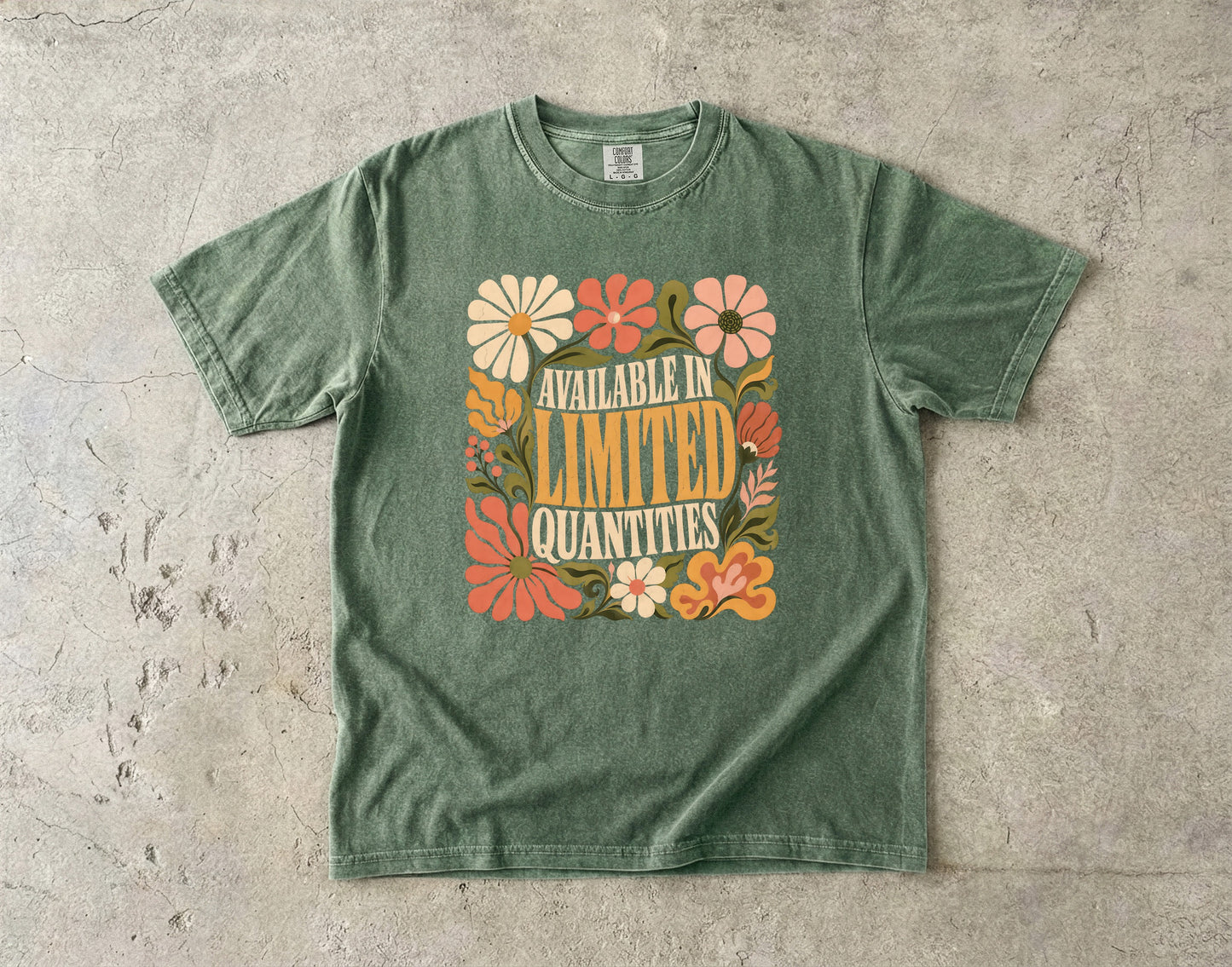 Available in Limited Quantities Shirt | Retro Introvert Floral Tee -Comfort Colors T-shirt