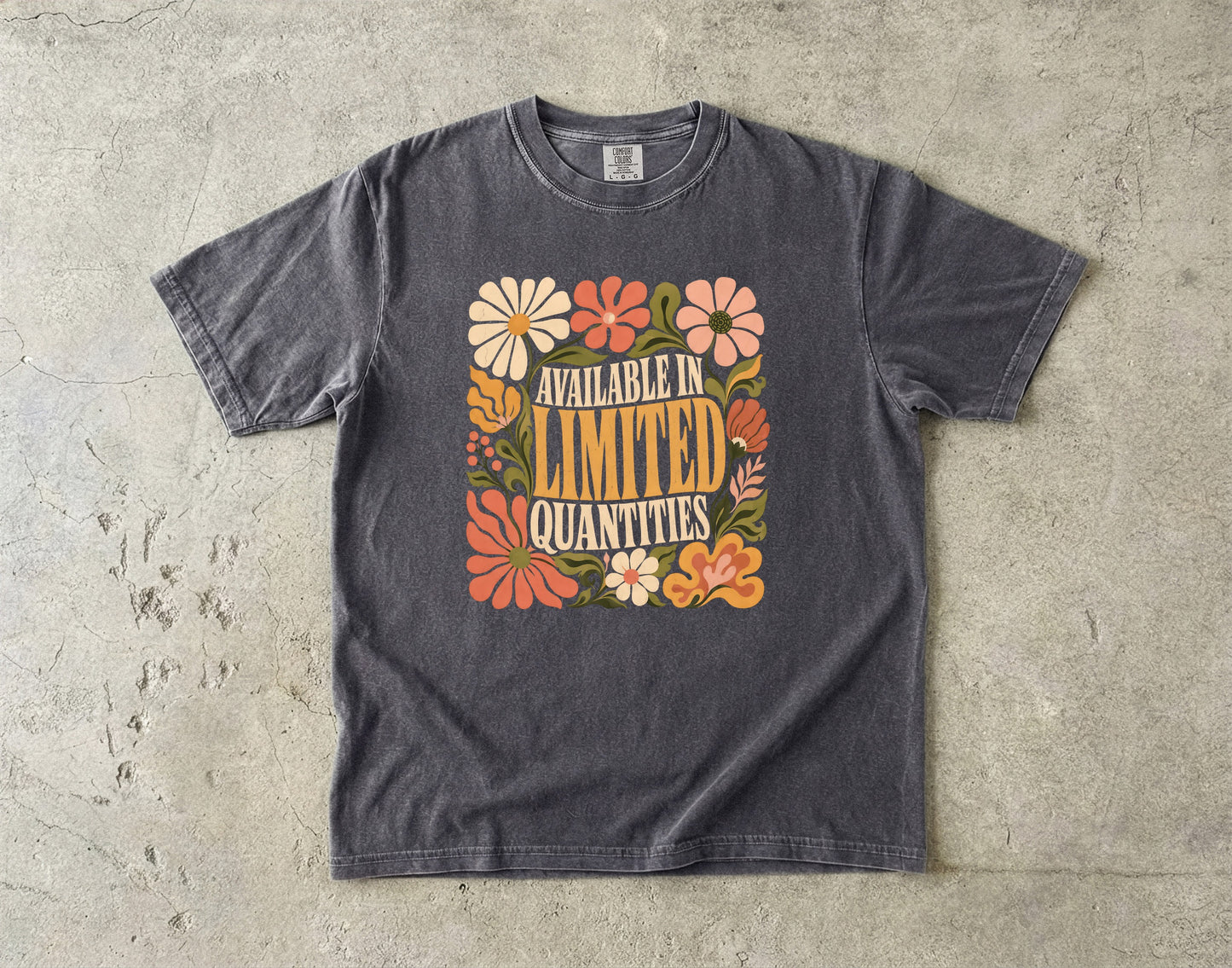 Available in Limited Quantities Shirt | Retro Introvert Floral Tee -Comfort Colors T-shirt