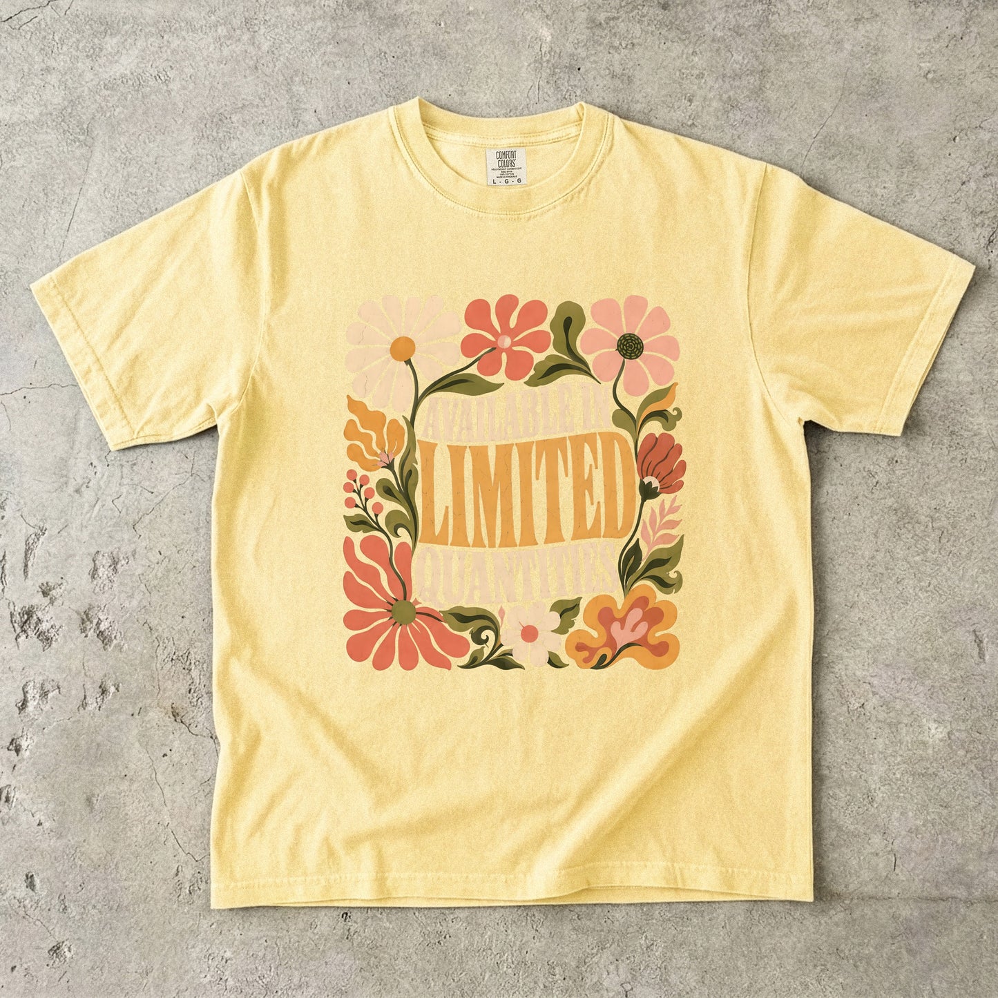 Available in Limited Quantities Shirt | Retro Introvert Floral Tee -Comfort Colors T-shirt