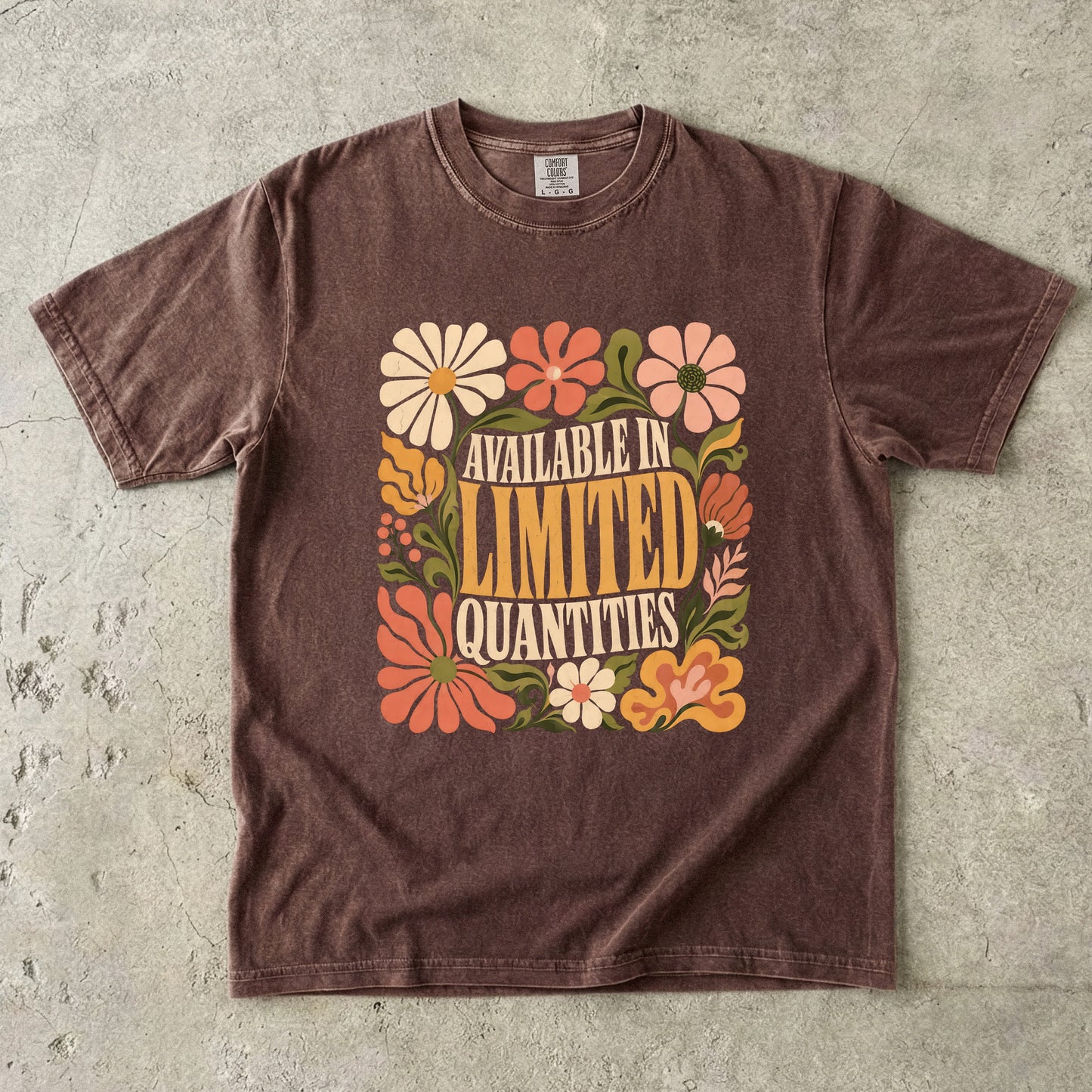 Available in Limited Quantities Shirt | Retro Introvert Floral Tee -Comfort Colors T-shirt