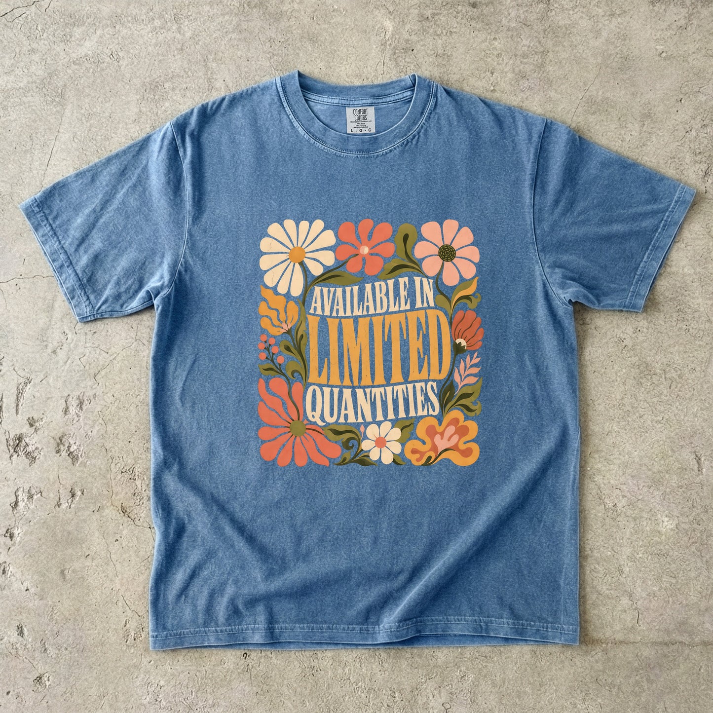 Available in Limited Quantities Shirt | Retro Introvert Floral Tee -Comfort Colors T-shirt
