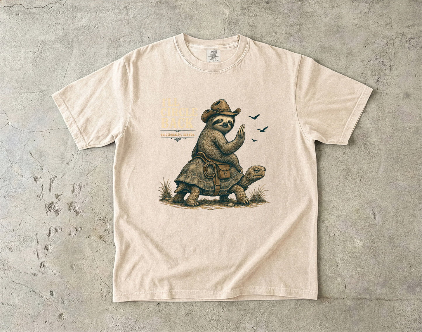 I’ll Circle Back Emotionally Maybe Shirt | Funny Introvert Sloth Tee -Comfort Colors T-shirt