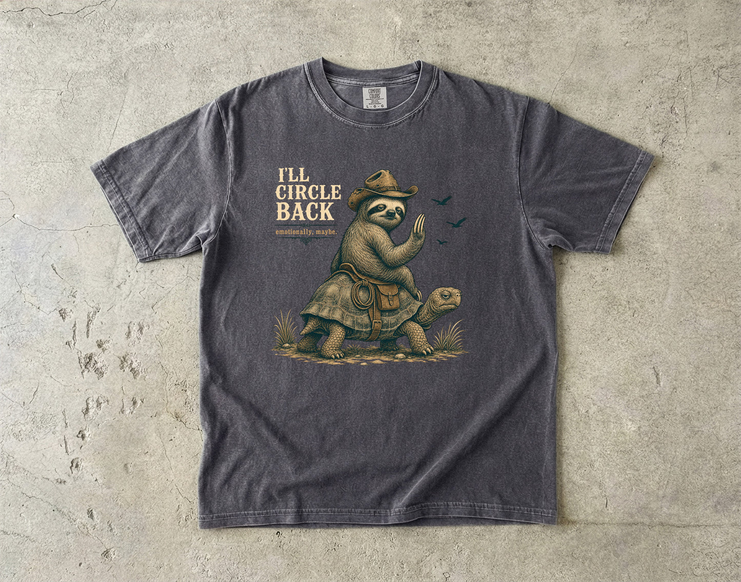 I’ll Circle Back Emotionally Maybe Shirt | Funny Introvert Sloth Tee -Comfort Colors T-shirt
