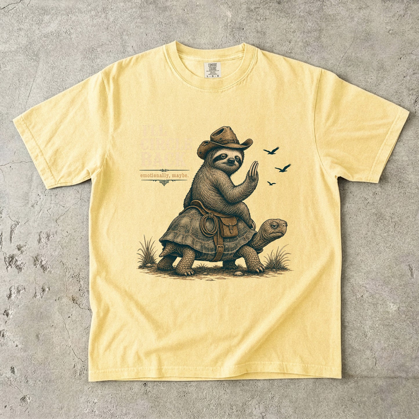 I’ll Circle Back Emotionally Maybe Shirt | Funny Introvert Sloth Tee -Comfort Colors T-shirt