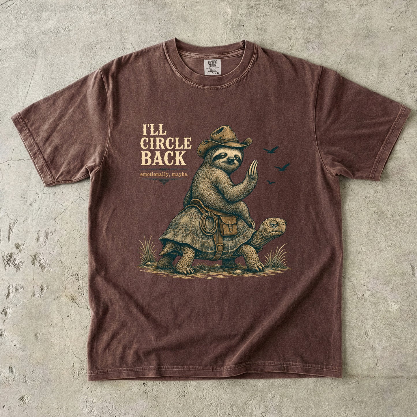I’ll Circle Back Emotionally Maybe Shirt | Funny Introvert Sloth Tee -Comfort Colors T-shirt