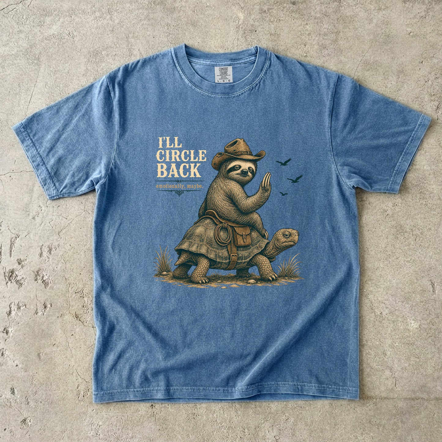 I’ll Circle Back Emotionally Maybe Shirt | Funny Introvert Sloth Tee -Comfort Colors T-shirt
