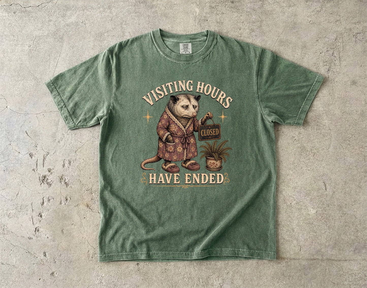 Visiting Hours Have Ended Shirt | Funny Introvert Opossum Tee-Comfort Colors T-shirt
