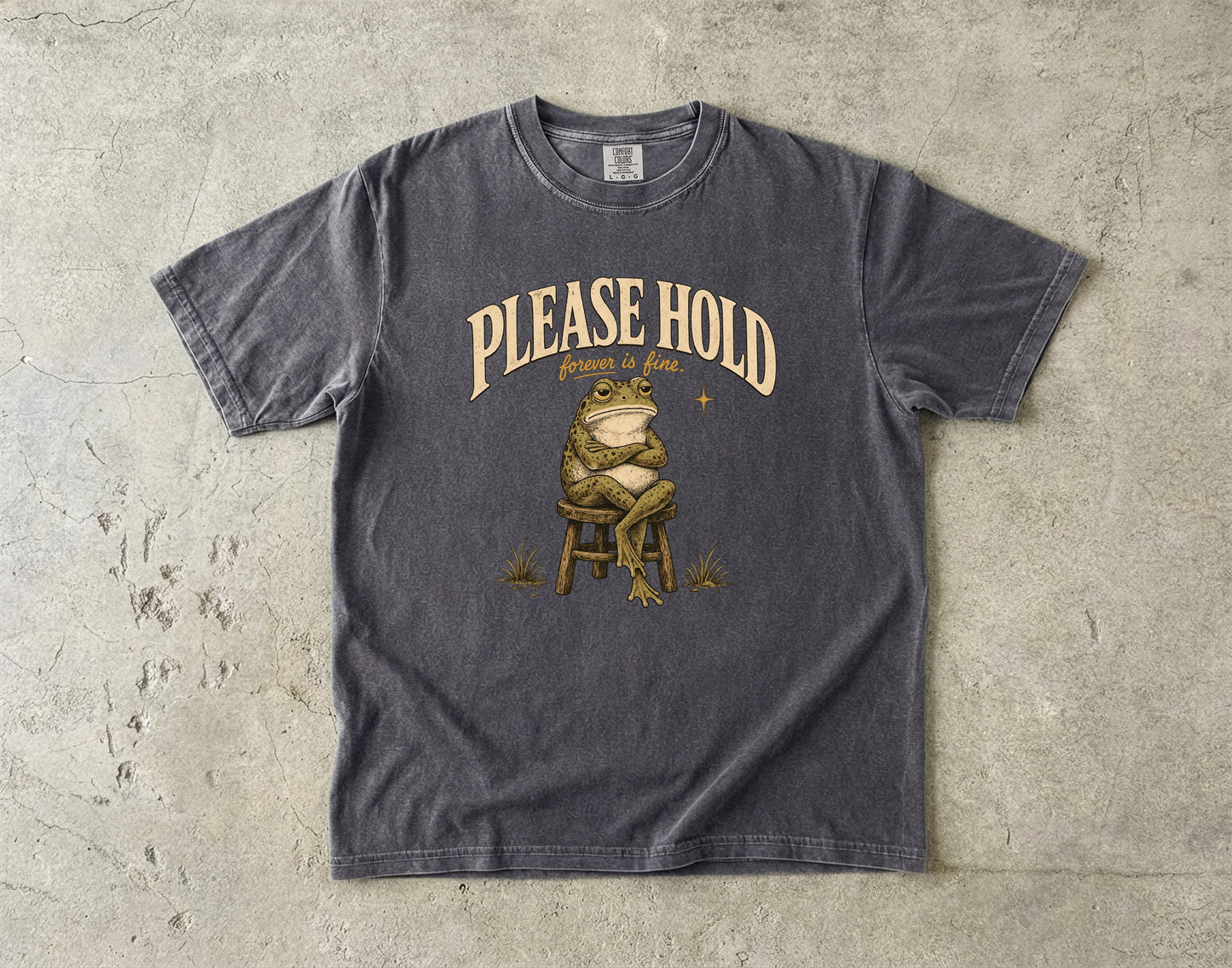 Hold Forever Is Fine Shirt | Funny Introvert Frog Tee-Comfort Colors T-shirt