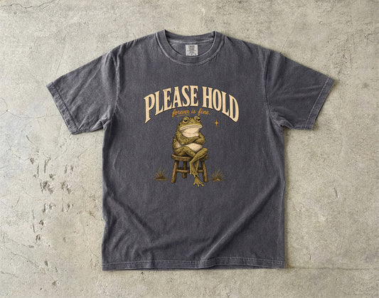 Hold Forever Is Fine Shirt | Funny Introvert Frog Tee-Comfort Colors T-shirt