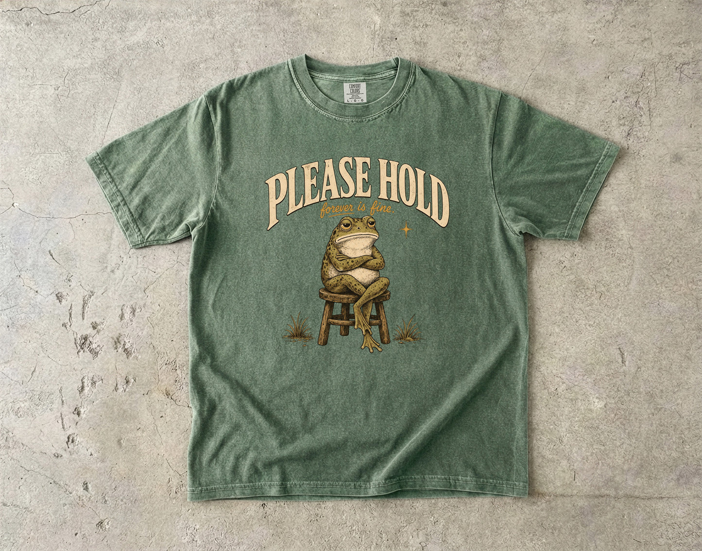 Hold Forever Is Fine Shirt | Funny Introvert Frog Tee-Comfort Colors T-shirt