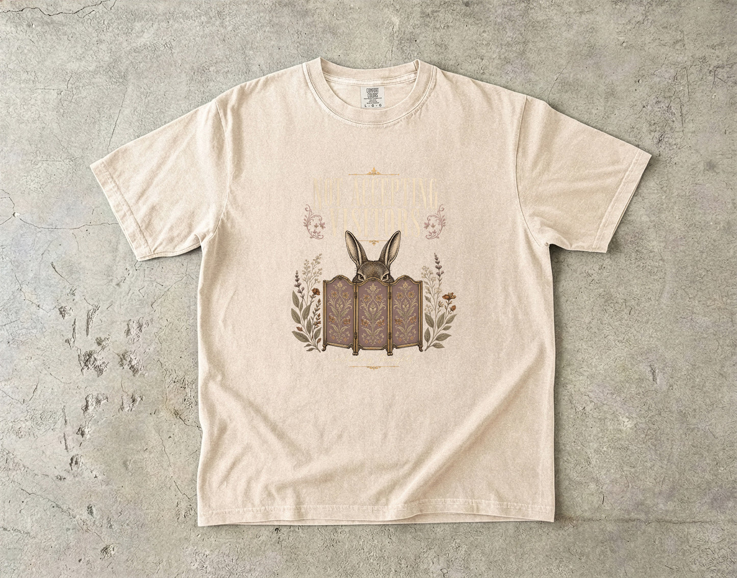 Not Accepting Visitors Including Thoughts Shirt | Funny Rabbit Tee -Comfort Colors T-shirt