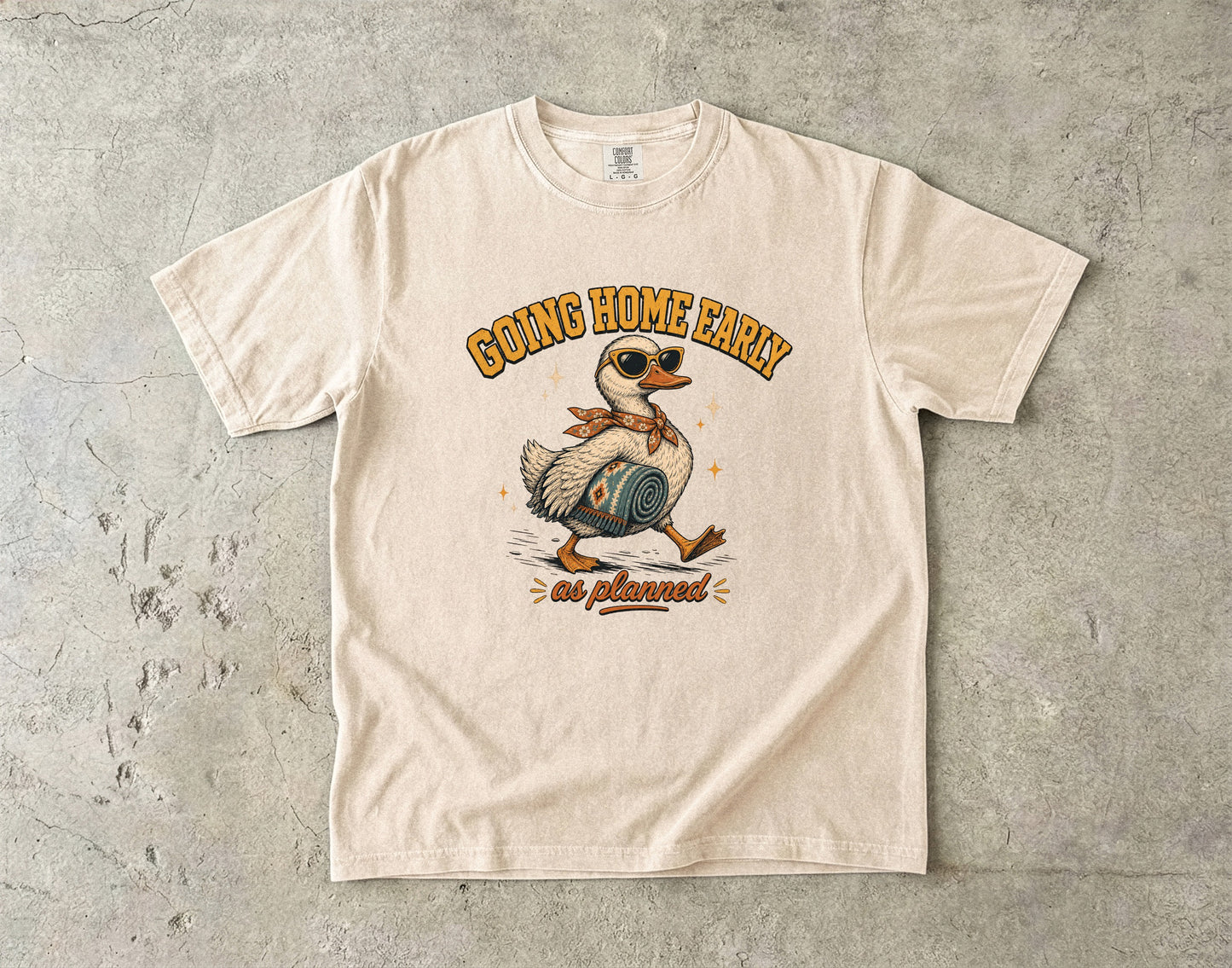 Going Home Early as Planned Shirt | Funny Introvert Duck Tee -Comfort Colors T-shirt