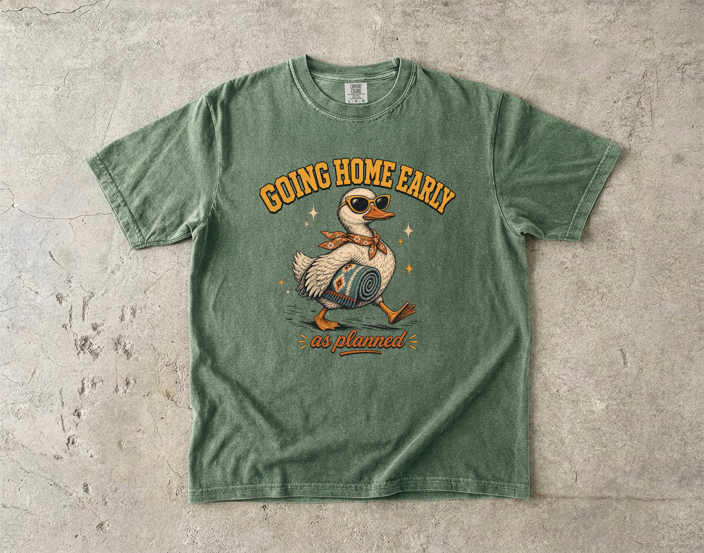 Going Home Early as Planned Shirt | Funny Introvert Duck Tee -Comfort Colors T-shirt