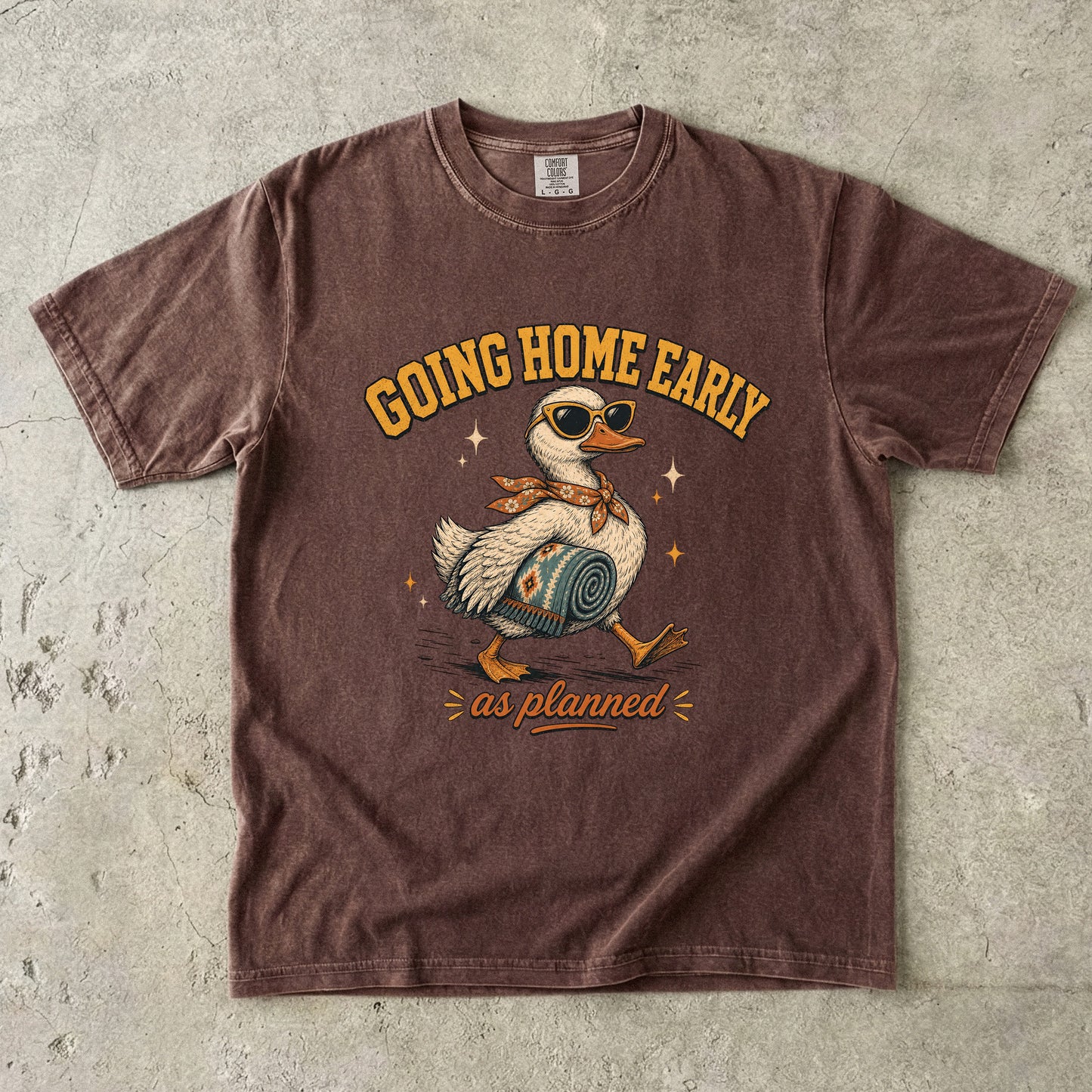 Going Home Early as Planned Shirt | Funny Introvert Duck Tee -Comfort Colors T-shirt