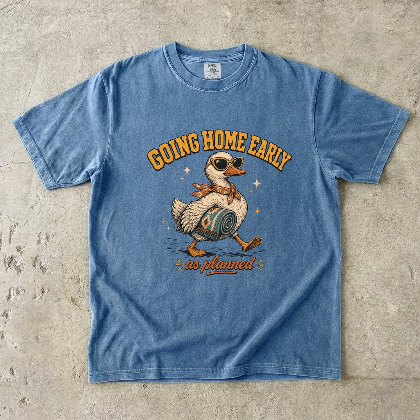 Going Home Early as Planned Shirt | Funny Introvert Duck Tee -Comfort Colors T-shirt