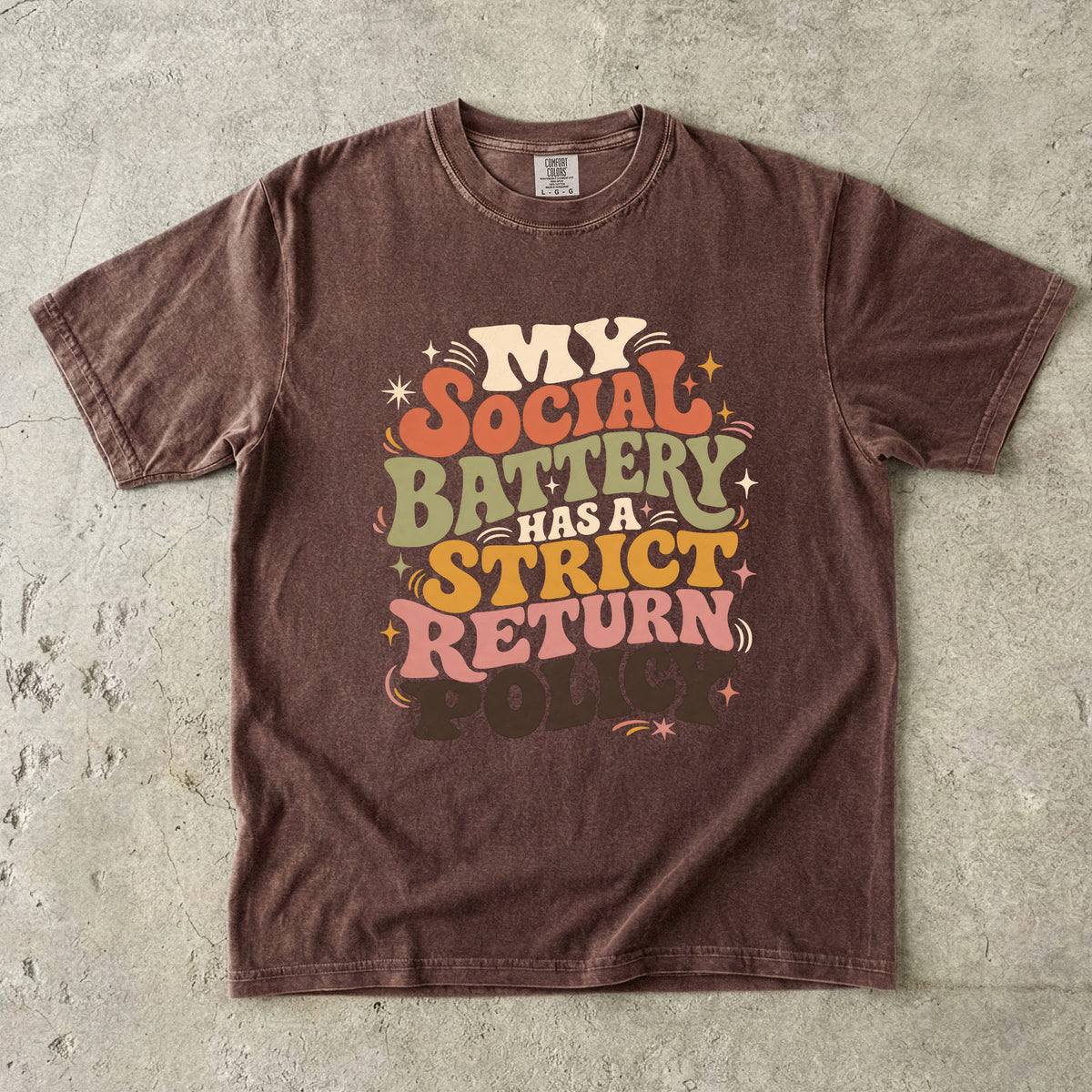 Introvert Social Battery Funny T-Shirt for Women -Comfort Colors T-shirt