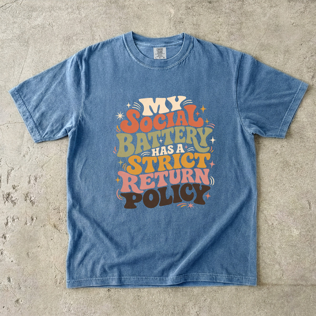 Introvert Social Battery Funny T-Shirt for Women -Comfort Colors T-shirt